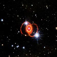 Ostatak supernove SN1987A i čuveni "prstenovi"