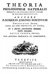Naslovna strana Boškovićeve knjige