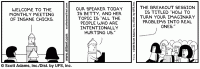 Dilbert: Copyright by Scott Adams, Inc./Dist. by UFS, Inc.